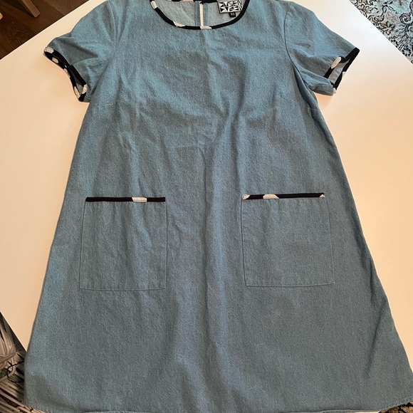 Stylish Blue Midi Dress - Picture 1 of 2